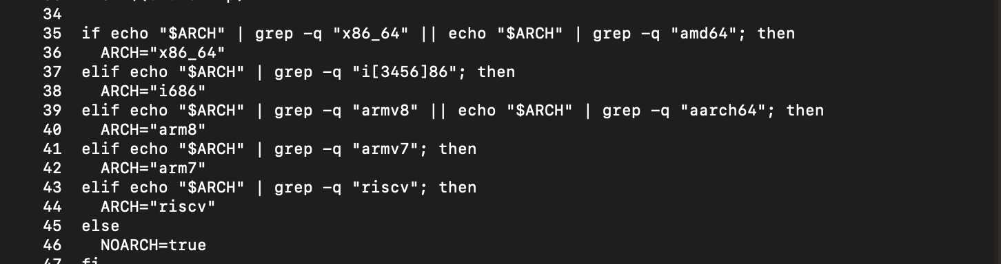 Setup script architecture-detection logic